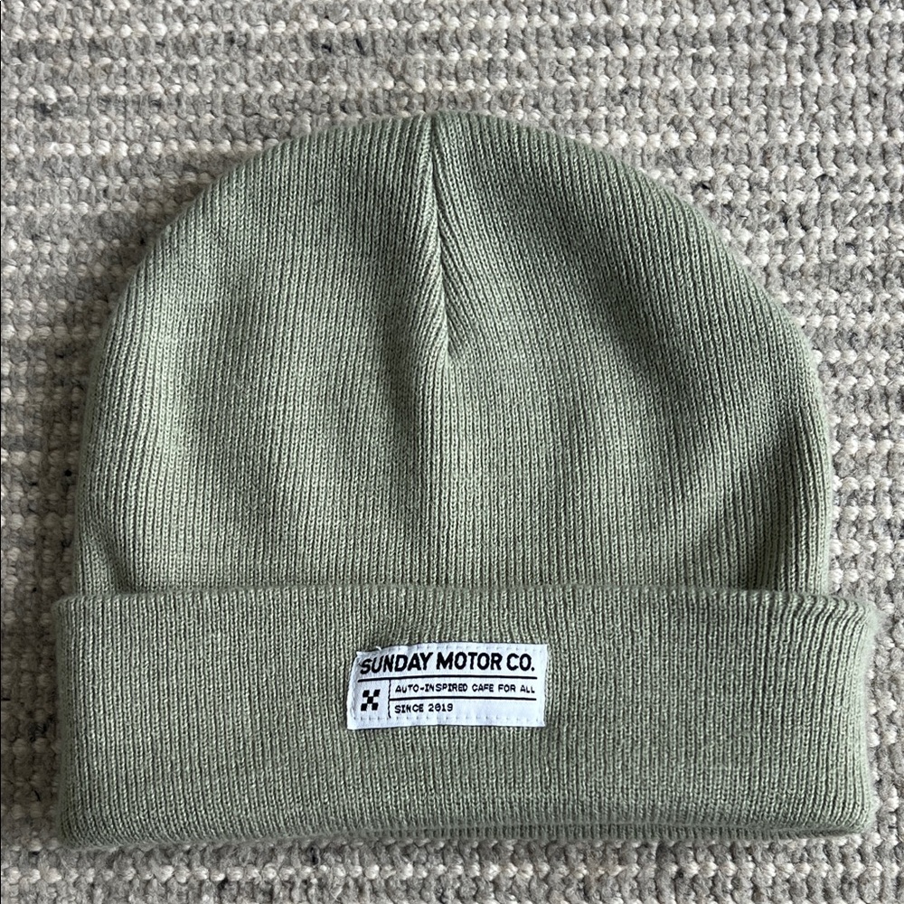 SUNDAY MOTOR CO. The Ribbed Beanie-Sage